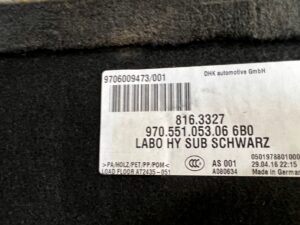 PODŁOGA WYKŁADZINA BAGAŻNIKA PORSCHE PANAMERA 970 I LIFT 3.0 S E-HYBRID