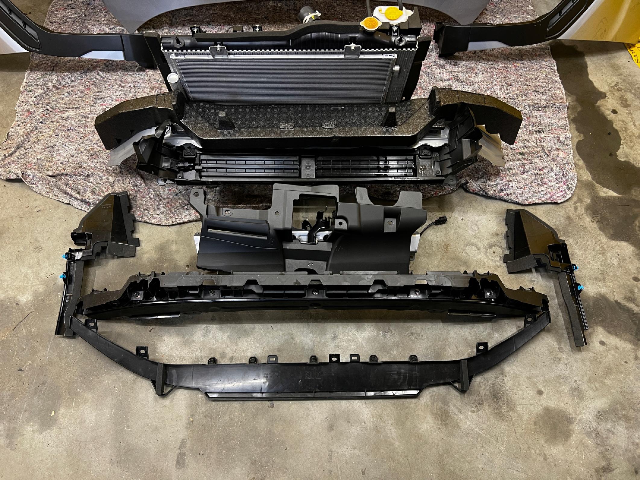 KOMPLET PRZÓD ZDERZAK MASKA LAMPY LED CHŁODNICE SUBARU FORESTER VI SL 25-