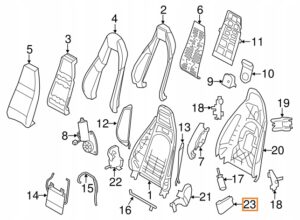 OSŁONA ZAŚLEPKA FOTELA PRZÓD LEWY PORSCHE PANAMERA 970 I LIFT