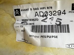 DYWAN PODŁOGA WYKŁADZINA WNĘTRZA CITROEN C4 GRAND PICASSO II