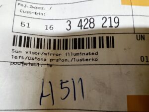 OSŁONA PRZECIWSŁONECZNA SŁONECZNIK LEWA LEWY BMW X3 E83 LIFT NOWA OEM