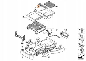 MATA WYKŁADZINA PRZEDNIA SCHOWKA KONSOLI ŚRODKOWEJ BMW X6 E71