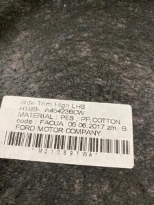 LEWY BOCZEK BAGAŻNIKA 5D FORD FIESTA MK8