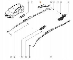 WSPORNIK MOCOWANIE KURTYNY POWIETRZNEJ PRAWY PRAWE RENAULT MEGANE IV