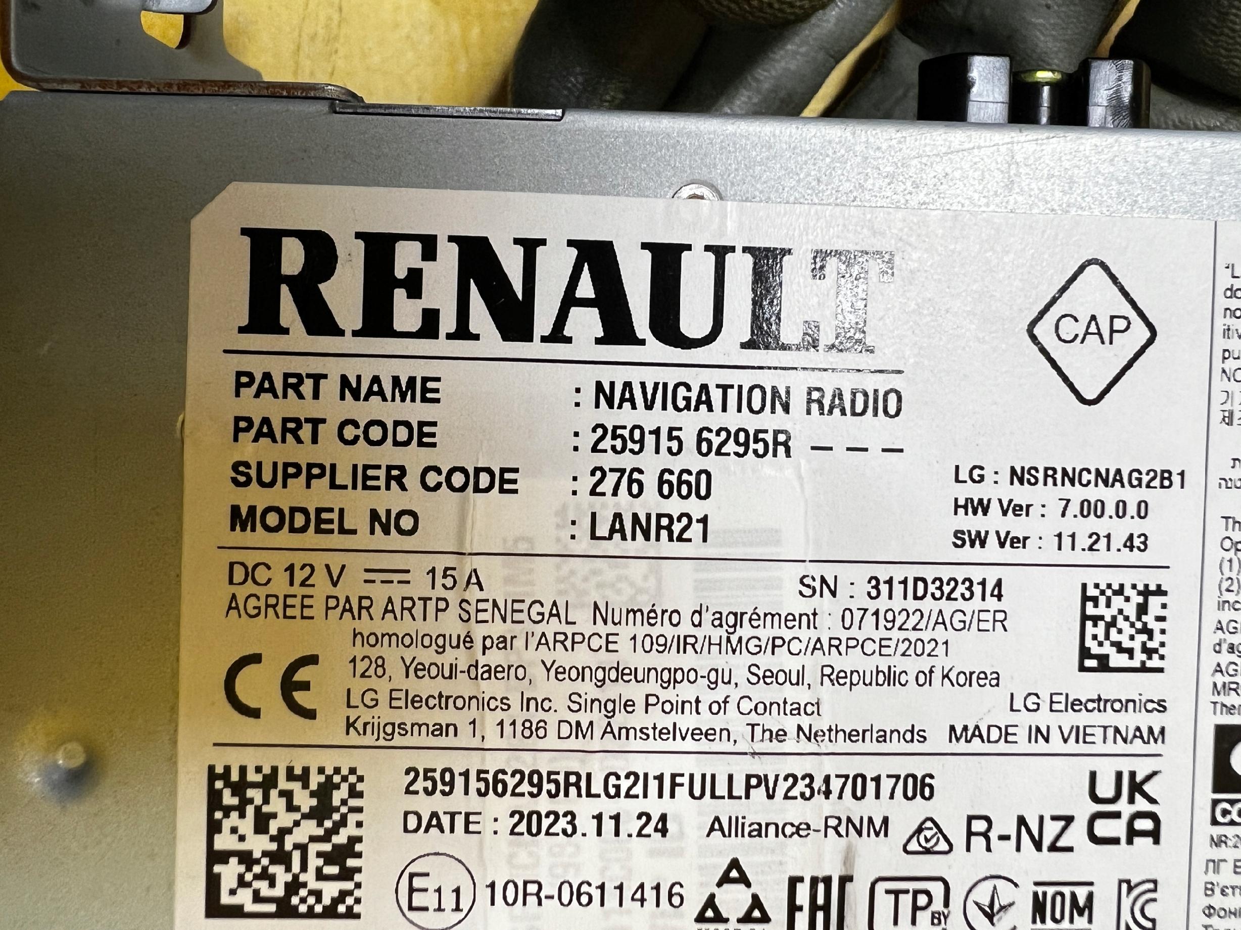 NAWIGACJA NAVI RADIO MULTIMEDIA RENAULT ESPACE VI AUSTRAL