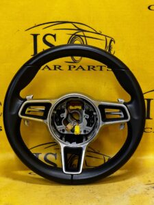 SKÓRZANA KIEROWNICA ŁOPATKI PORSCHE 911 991 LIFT