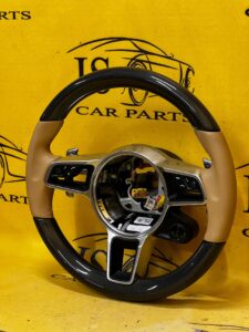 SKÓRZANA KIEROWNICA CARBON ŁOPATKI PORSCHE 911 991 LIFT