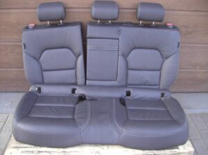 KOMPLET FOTELE WNĘTRZE KANAPA BOCZKI INFINITI Q30 QX30 CZARNA SKÓRA