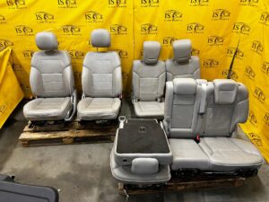 KPL FOTELE KANAPA PRZÓD TYŁ AIRBAG SKÓRA ALPACA GRAY MERCEDES GL X166 7 OS