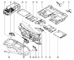 MATA DYWAN WYKŁADZINA PODŁOGA PODŁOGI TYŁ RENAULT MEGANE IV