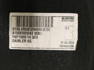 WYKŁADZINA WKŁAD BAGAŻNIKA INFINITI Q30 GLA W156