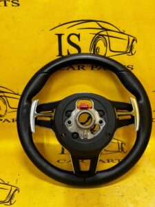 SKÓRZANA KIEROWNICA ŁOPATKI PORSCHE 911 991 LIFT