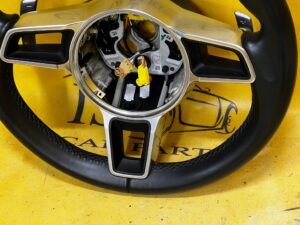 SKÓRZANA KIEROWNICA ŁOPATKI PORSCHE 911 991 LIFT