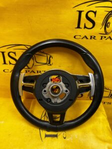 KIEROWNICA SKÓRA MULTIFUNKCJA MANETKI ŁOPATKI PORSCHE MACAN 95B