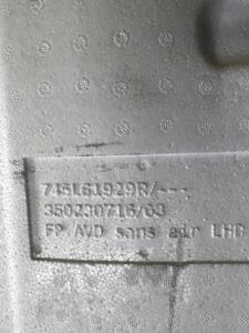 STYROPIAN WYGŁUSZENIE PODŁOGI PRZÓD PRAWY DACIA SANDERO III