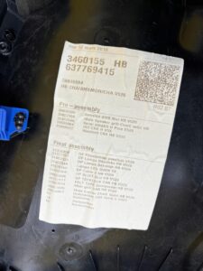 TAPICERKA BOCZEK DRZWI TYŁ PRAWY VOLVO XC90 II EU