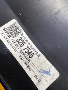 NAROŻNIK BŁOTNIKA TYŁ PRAWY FORD BRONCO 21- VELOCITY BLUE PEARL METALIC