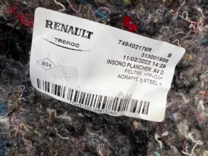 KOMPLET WYGŁUSZENIE MATA DYWAN WYKŁADZINA PODŁOGI DACIA LODGY LIFT 2022R EU