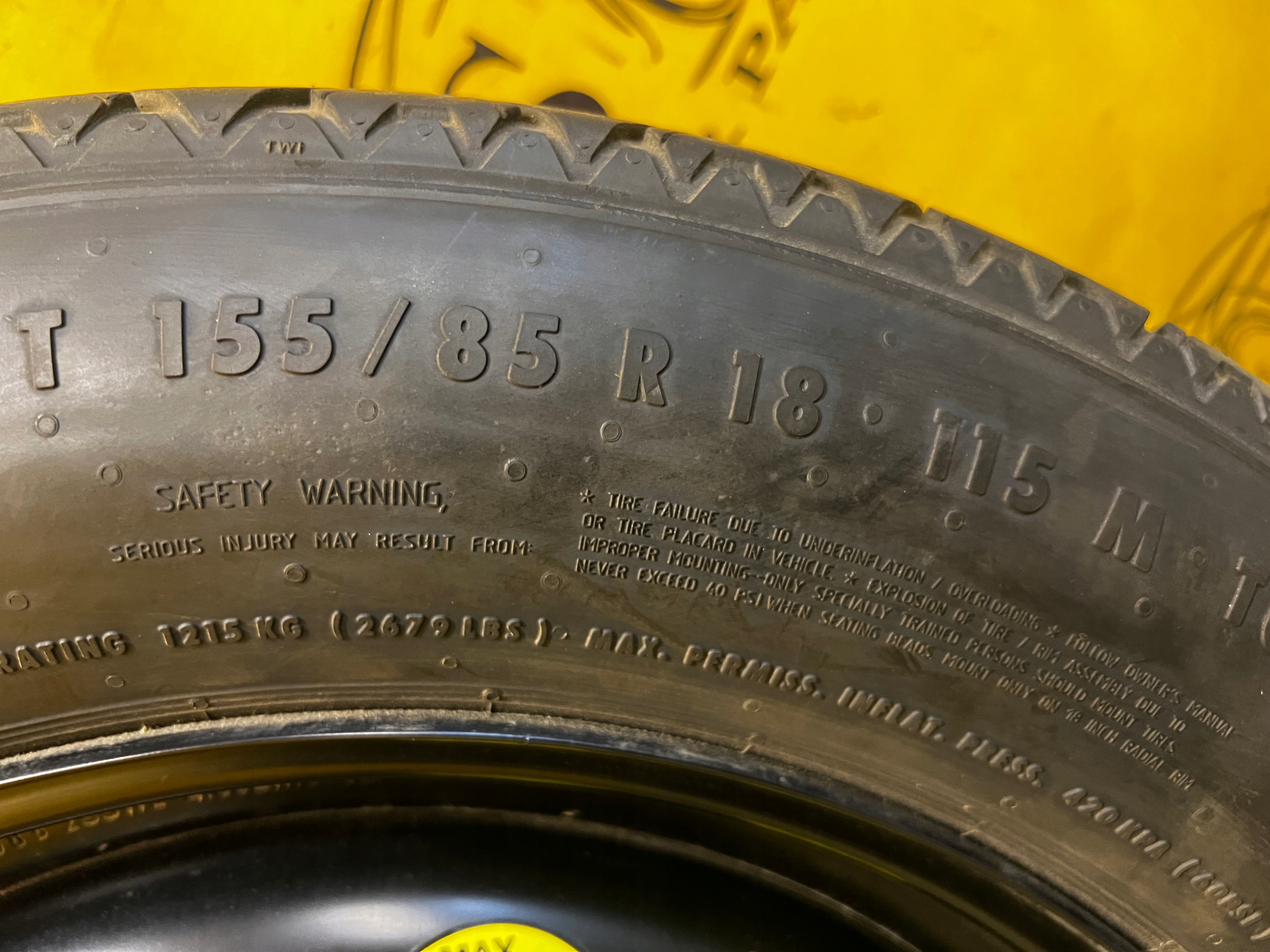 KOŁO ZAPASOWE DOJAZDOWE RANGE ROVER EVOQUE L538 II L551 155/85 R18