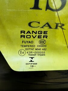 SZYBA KAROSERYJNA BŁOTNIKA TYŁ PRAWA PRAWY RANGE ROVER VOGUE L405 2019R