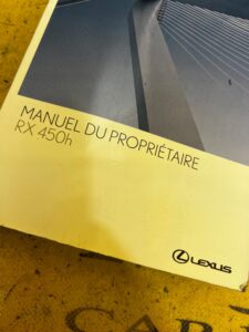 INSTRUKCJA OBSŁUGI KSIĄŻKA SERWISOWA FRANCJA ETUI LEXUS RX 450H III 3 AL10