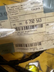 CZUJNIK ZUŻYCIA KLOCKÓW HAMULCOWYCH PRZÓD BMW Z4 E89 NOWY OEM