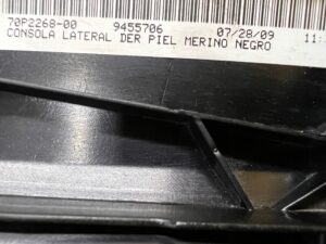 LISTWA TUNELU ŚRODKOWEGO PRAWA SKÓRA MERINO CZARNA BMW X5 E70 X6 E71