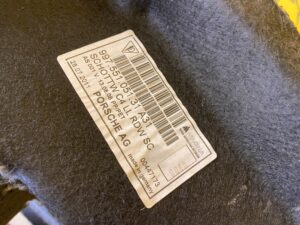 WYKŁADZINA TAPICERKA BAGAŻNIKA PORSCHE 911 997
