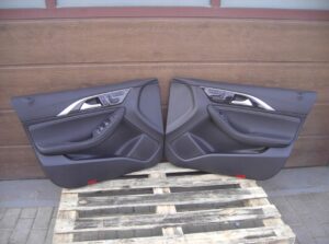 KOMPLET FOTELE WNĘTRZE KANAPA BOCZKI INFINITI Q30 QX30 CZARNA SKÓRA