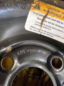 KOŁO ZAPASOWE DOJAZDOWE FELGA OPONA FIAT PUNTO II LANCIA YPSILON 135/80 R14