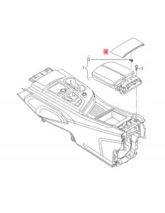 OSŁONA NAKŁADKA TYLNA PODŁOKIETNIKA ŚRODKOWEGO SKÓRA AUDI SQ7 Q7 4M0
