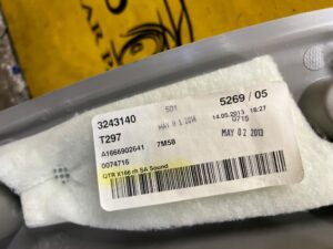 TAPICERKA BOCZEK BAGAŻNIKA TYŁ PRAWY PRAWA MERCEDES GL X166 ALPACA GRAY