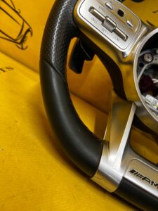 KIEROWNICA SKÓRA MULTIFUNKCJA MANETKI ŁOPATKI MERCEDES A W177 A35 AMG