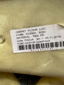 WYKŁADZINA DYWAN PODŁOGA FORD FIESTA MK8 5 DRZWI EU