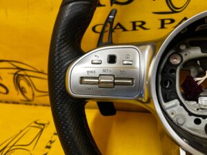KIEROWNICA SKÓRA MULTIFUNKCJA MANETKI ŁOPATKI MERCEDES A W177 A35 AMG