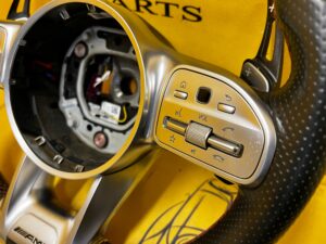 KIEROWNICA SKÓRA MULTIFUNKCJA MANETKI ŁOPATKI MERCEDES A W177 A35 AMG