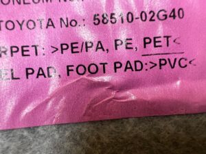 KOMPLET WYKŁADZINA DYWAN WNĘTRZA PODŁOGI TOYOTA AURIS II EU HB