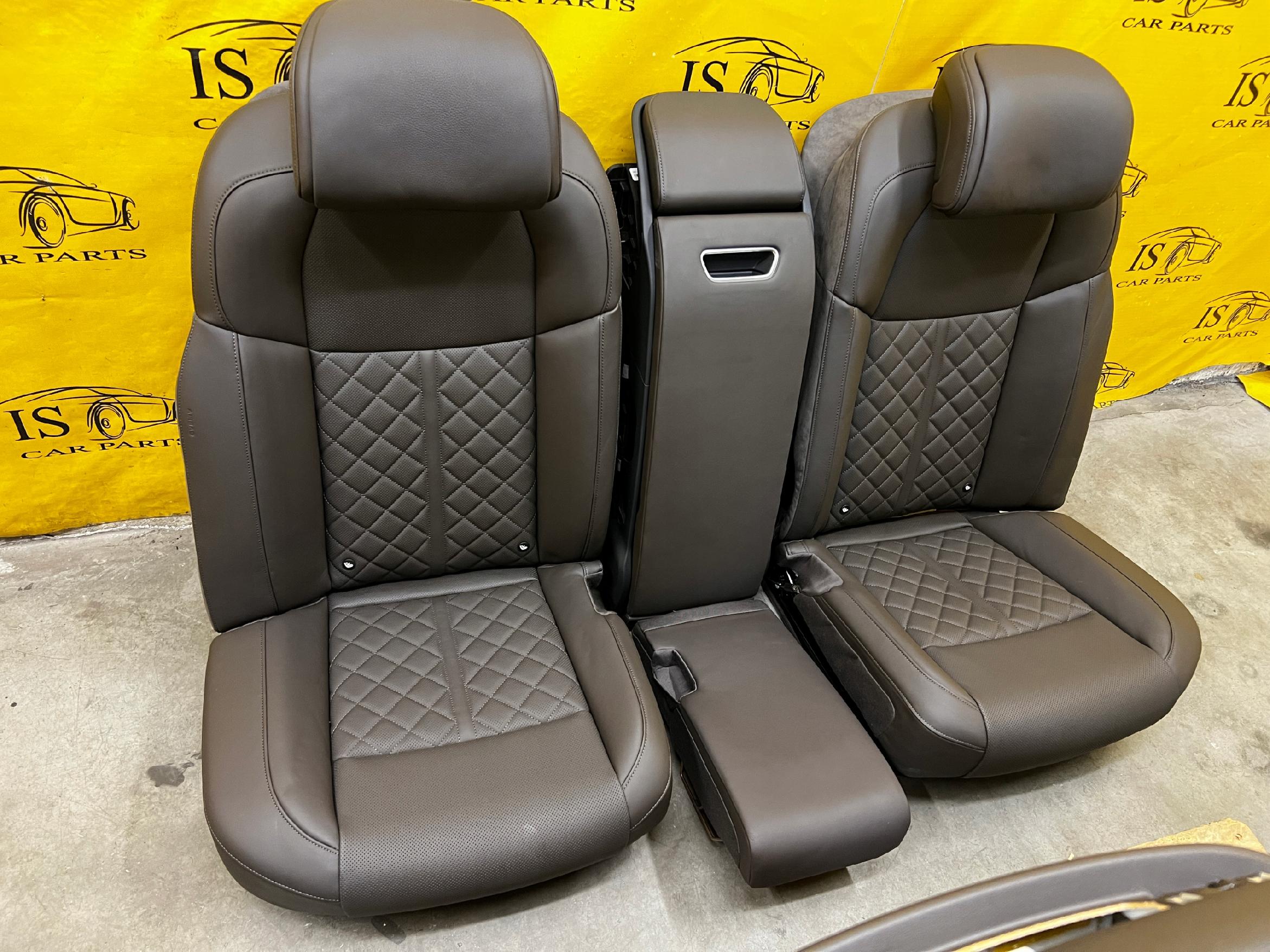 KPL FOTELE PRZÓD TYŁ KANAPA BOCZKI AUDI A8 D5 LONG PRZEDLIFT S-LINE BRĄZ EU