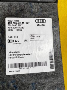 WYKŁADZINA TAPICERKA DYWAN PODŁOGA BAGAŻNIKA AUDI A8 D5 LONG