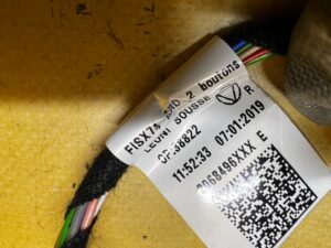 KOMPLET PANEL PRZEŁĄCZNIK SZYBY FOTELA TYŁ PRAWY CITROEN DS7 CROSSBACK X74