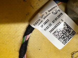 KOMPLET PANEL PRZEŁĄCZNIK SZYBY FOTELA TYŁ PRAWY CITROEN DS7 CROSSBACK X74