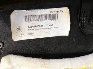 TAPICERKA BOCZEK BAGAŻNIKA TYŁ PRAWY PRAWA MERCEDES GL X166 ALPACA GRAY