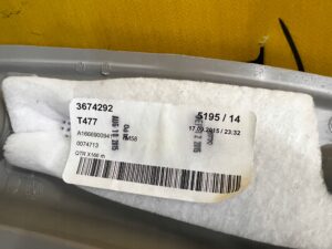 TAPICERKA BOCZEK BAGAŻNIKA TYŁ PRAWY PRAWA MERCEDES GL X166 ALPACA GRAY