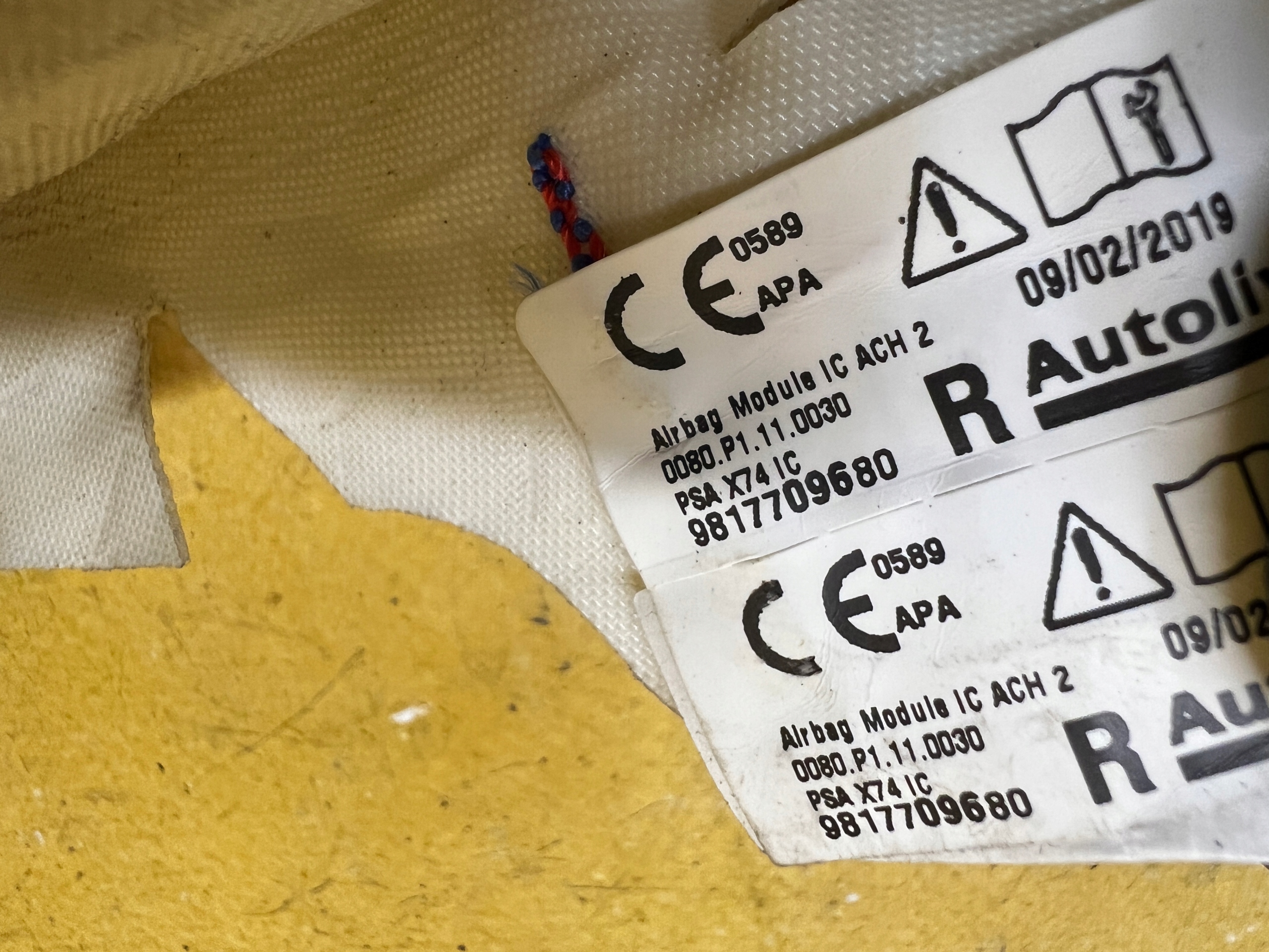 KURTYNA AIRBAG PODUSZKA POWIETRZNA PRAWA PRAWY CITROEN DS7 CROSSBACK X74