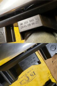 KOMPLET KLAMKI KLAMKA WEWNĘTRZNA DRZWI LED CITROEN DS7 CROSSBACK X74