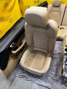 KPL WNĘTRZE FOTELE KANAPA BOCZKI PÓŁSKÓRA ALCANTARA PORSCHE MACAN 95B LHD