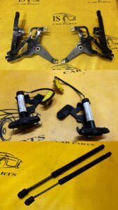 KOMPLET ZAWIASY MASKI POKRYWY SILNIKA NABÓJ NABOJE BMW X6 F16 CARBONSCHWARZ