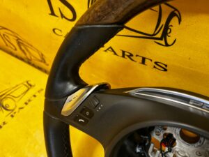 KIEROWNICA SKÓRA TRÓJRAMIENNA DREWNIANA MANETKI PDK PORSCHE PANAMERA 970 I