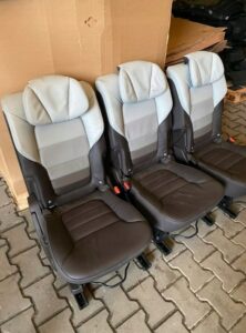 FOTELE KANAPA TYŁ SKÓRA 2 RZĄD GRZANE ISOFIX RENAULT ESPACE V INITIALE