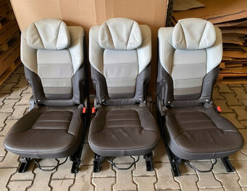 FOTELE KANAPA TYŁ SKÓRA 2 RZĄD GRZANE ISOFIX RENAULT ESPACE V INITIALE